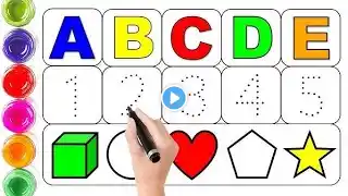 A to Z, Kids rhymes,collection for writing along dotted lines for toddler,Alphabet,ABC song,ABCD,