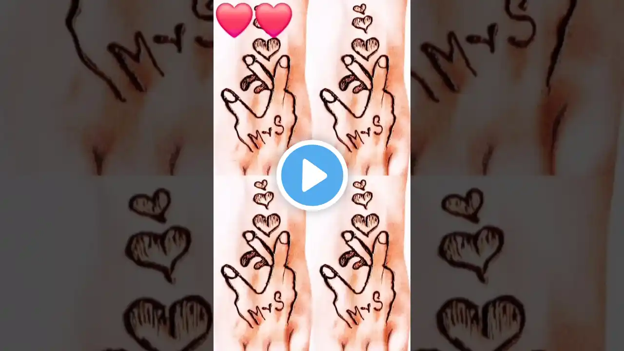 #Trending Eid Mehndi ❤️💚#easymehndidesign 💞#short feed💚 #trending viral ♥️mehndi🩵 #Henna Mehndi