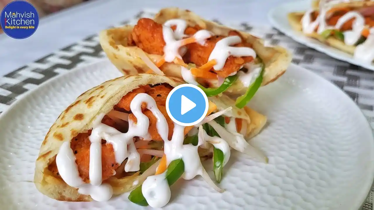 Chicken Shawarma | Fluffy & Easy Pita Bread on Tawa | Ramzan Special Recipe🌙| Pita Pockets