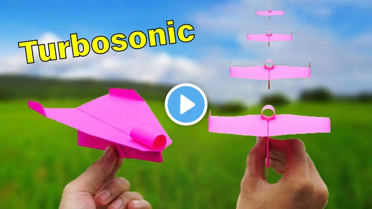 How to Make a Paper Airplane "Turbosonic" From Paper - Fly Far Plane