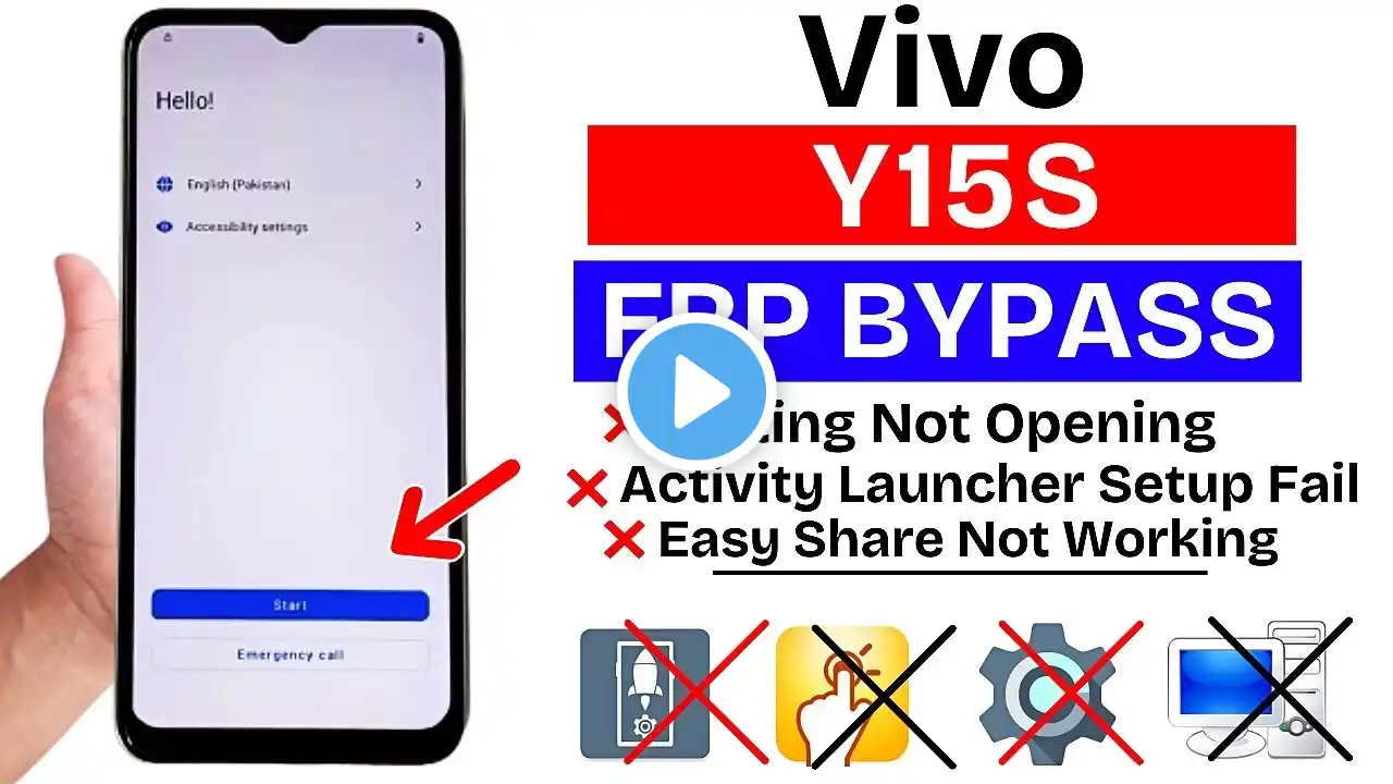 Vivo Y15s Frp Bypass Android 12 Setting Not Opening 2025 | Vivo V2120/V2125 Frp Unlock Without Pc