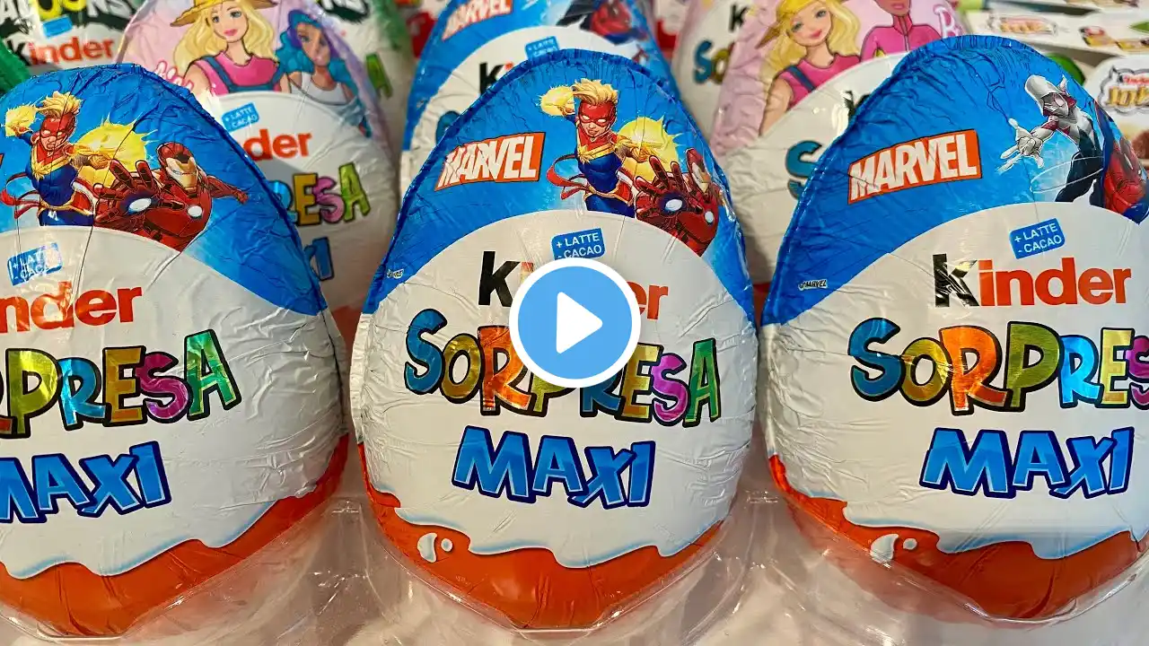 New Collection Compilation Marvel Maxi Kinder Surprise ASMR Unboxing