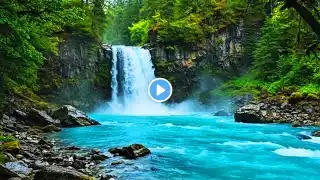 Beautiful Waterfall Sounds in the Forest | Soothing Water Sounds for Restful Nights & Mental Clarity