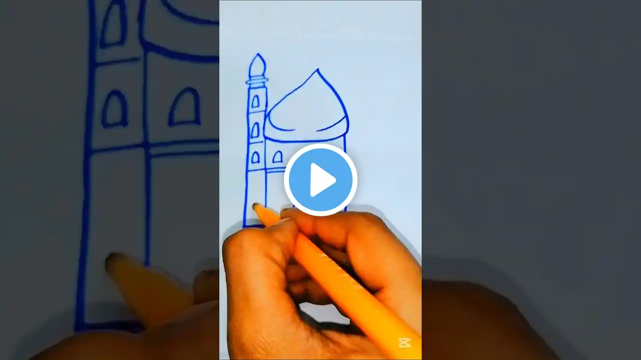 Beautiful Masjid Drawing #trending #art #trendingshorts #drawing #ramadan #shorts #artist #new #yt