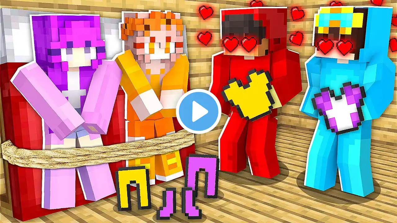 TIED ZOEY and MIA VS CASH and NICO in Minecraft - Cash TV