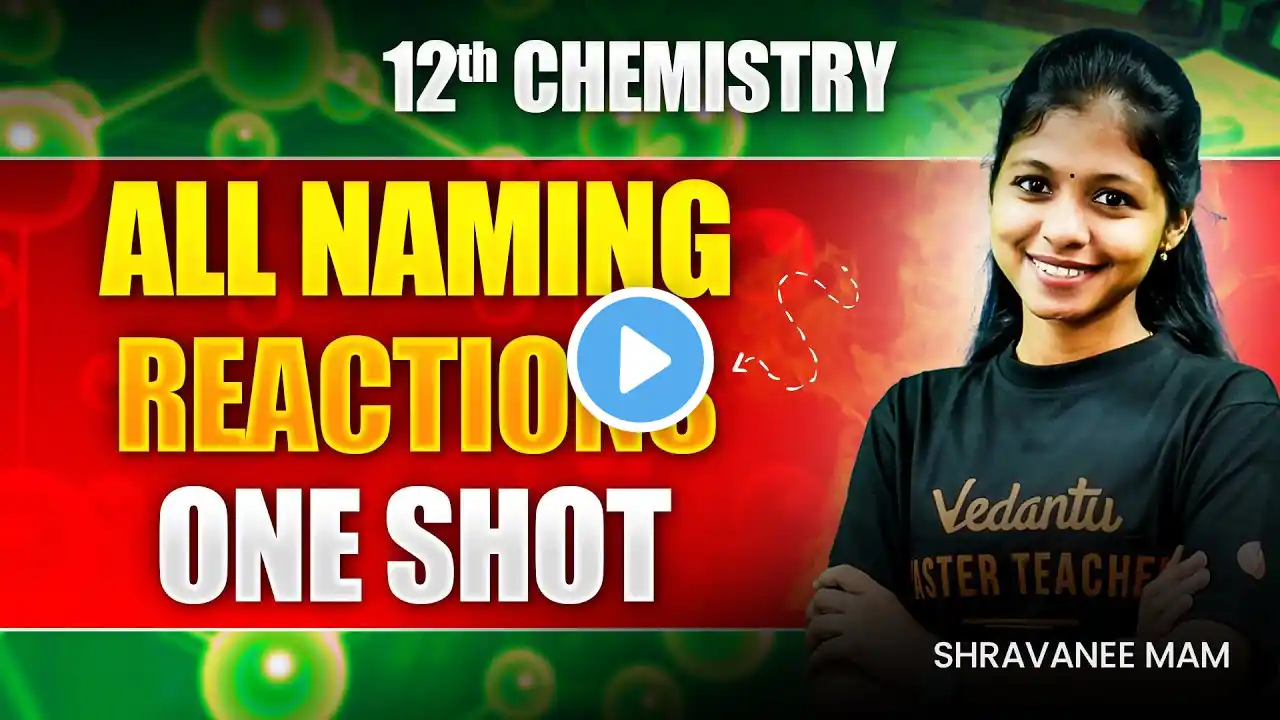 12th Chemistry All Naming Reactions  One Shot | Shravanee ma'am