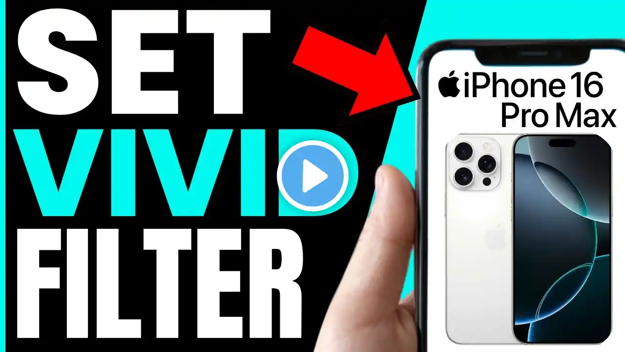 How To Set VIVID FILTER As DEFAULT iPhone 16 Pro Max (QUICK & EASY)