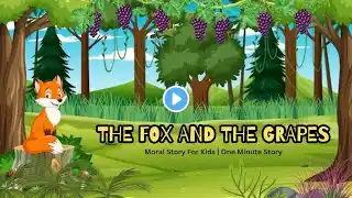 The fox and the grapes | Kids story in English | One minute Story | Moral story | Short Story