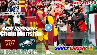 "Eagles Dominate Commanders 55-23 | 2025 NFC Championship Highlights"#nfl