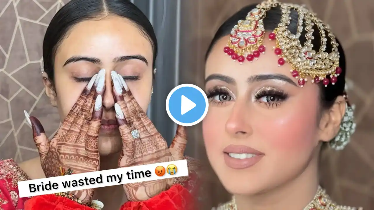 Anandkaraj Morning Bridal tutorial by ‪@Manveenmakeovers‬ STORY TELLING of bride 😭😡😡