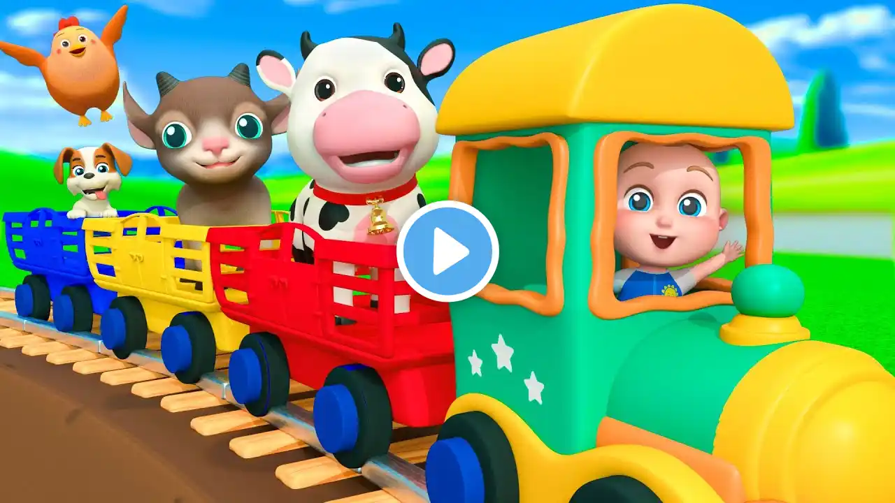 Train Choo Choo Song | Funny Animal Videos | Super Sumo Nursery Rhymes & Kids Songs