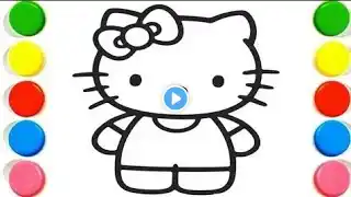 Beautiful Hello Kitty Drawing, Painting & Coloring For Kids and Toddlers_ Child Art#drawing#coloring