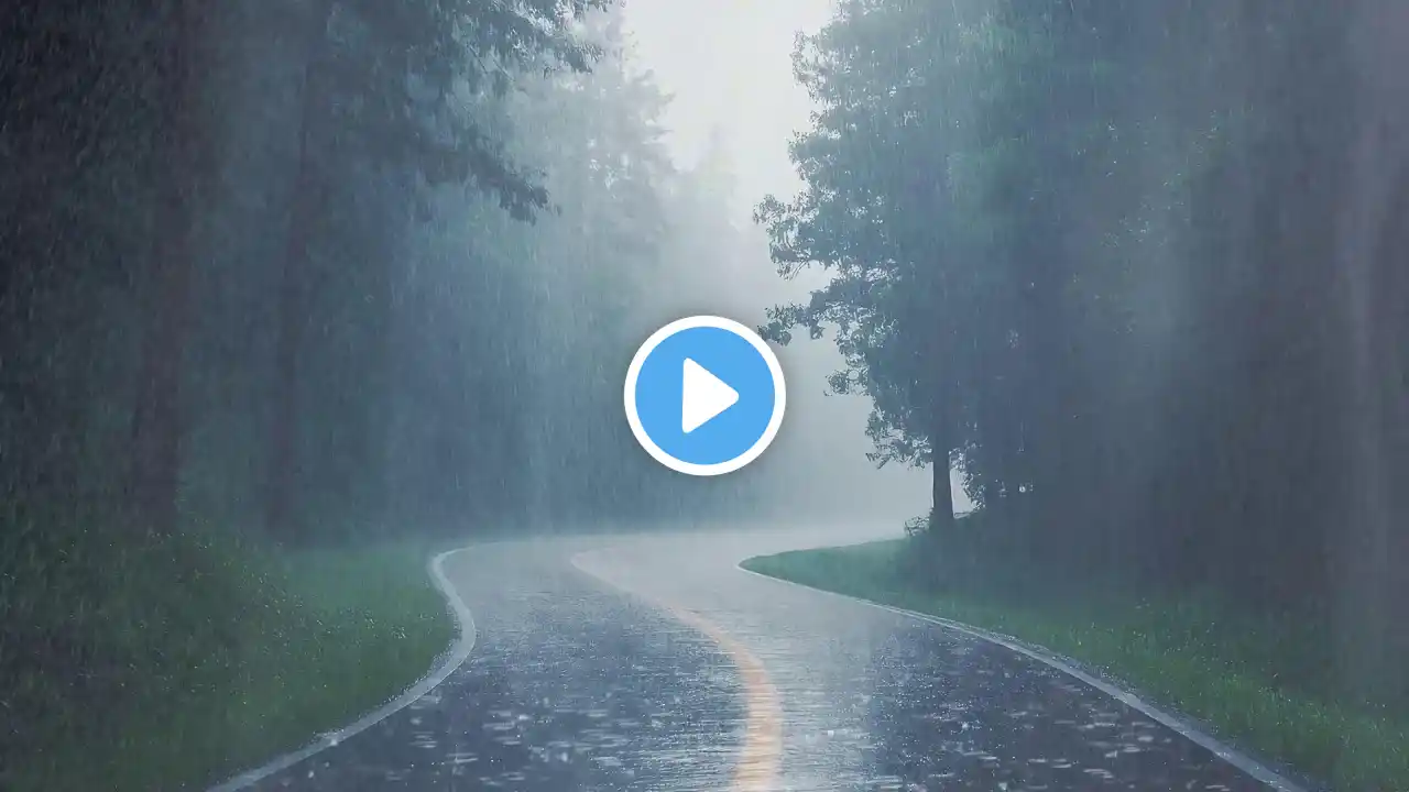 Rain Sounds For Sleeping - 99% Instantly Fall Asleep With Rain And Thunder Sound At Night