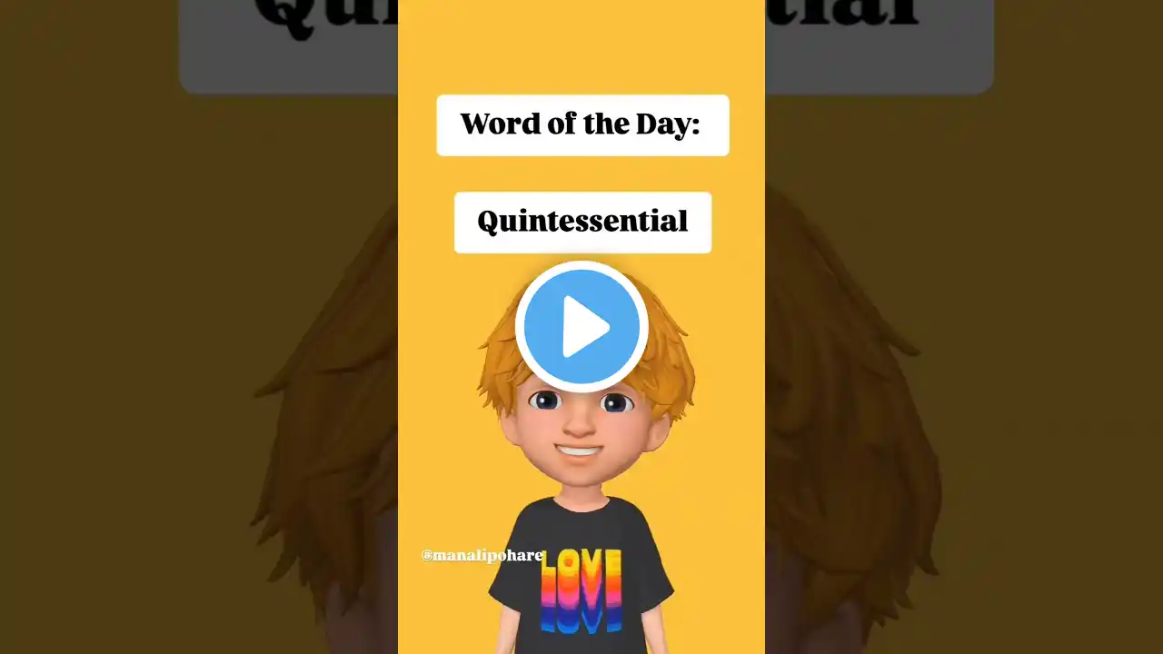 QUINTESSENTIAL | WORD OF THE DAY #shorts#viral#english