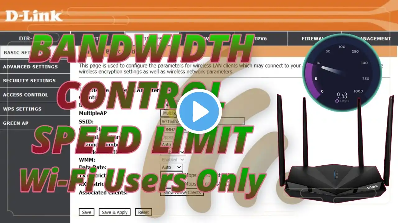 D-Link Dir-650IN Set Wi-Fi Speed Limit (Bandwidth Control for Wi-Fi users)