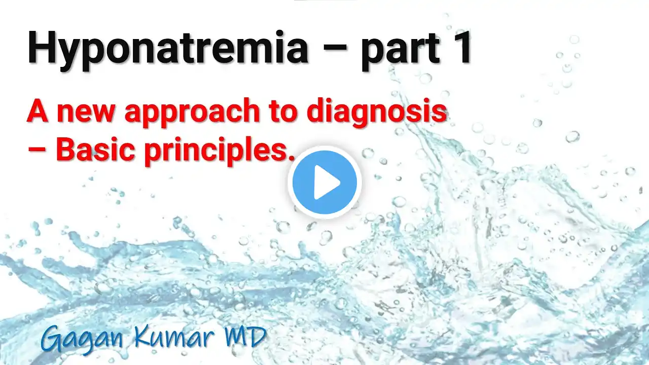 Hyponatremia -  A new approach : part 1. Basic concepts.