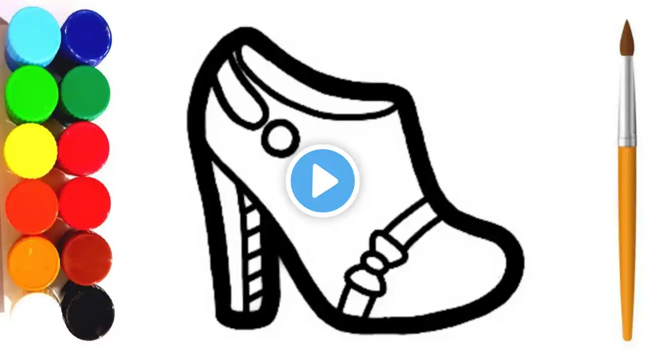 How to Draw Heels Step by Step for Kids | High Heels Drawing, Painting and Coloring for Kids #heels