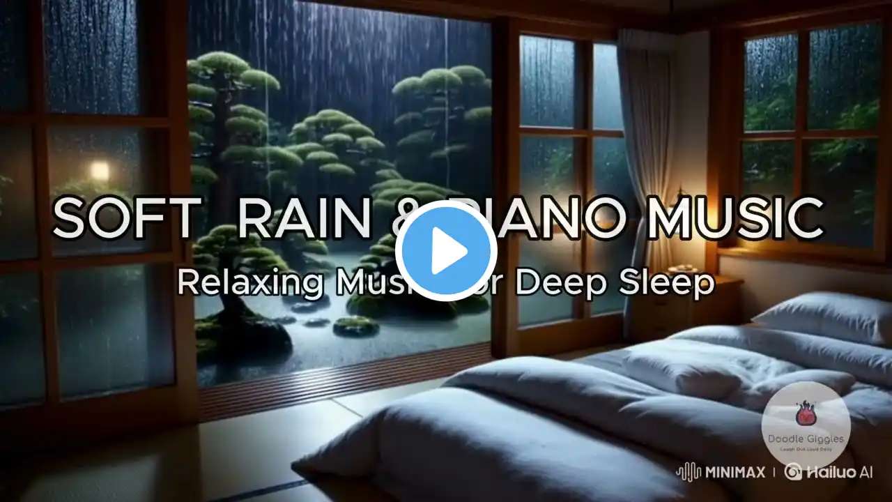Relaxing Sleep Music + Insomnia - Stress Relief, Peaceful Piano with Rain Sounds, Meditation Music