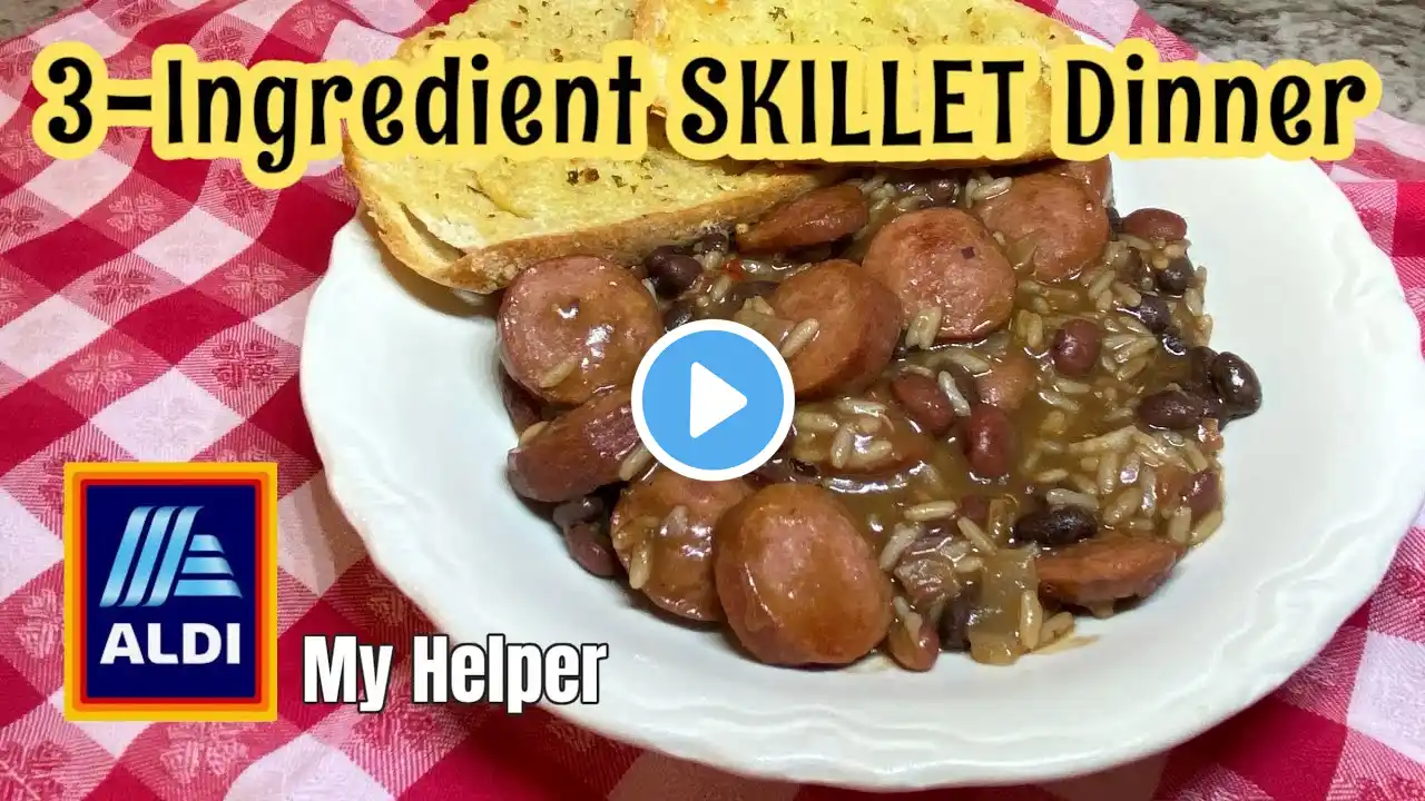 ONE-PAN Kielbasa Sausage + ALDI Red Beans Rice | Easy Dinner Recipe