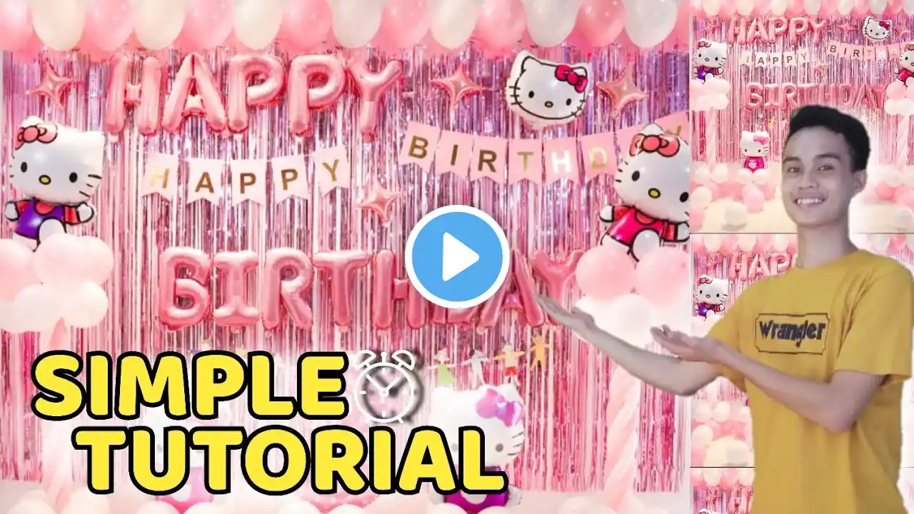 Hello Kitty Birthday Party Decoration | Balloon Decoration Ideas