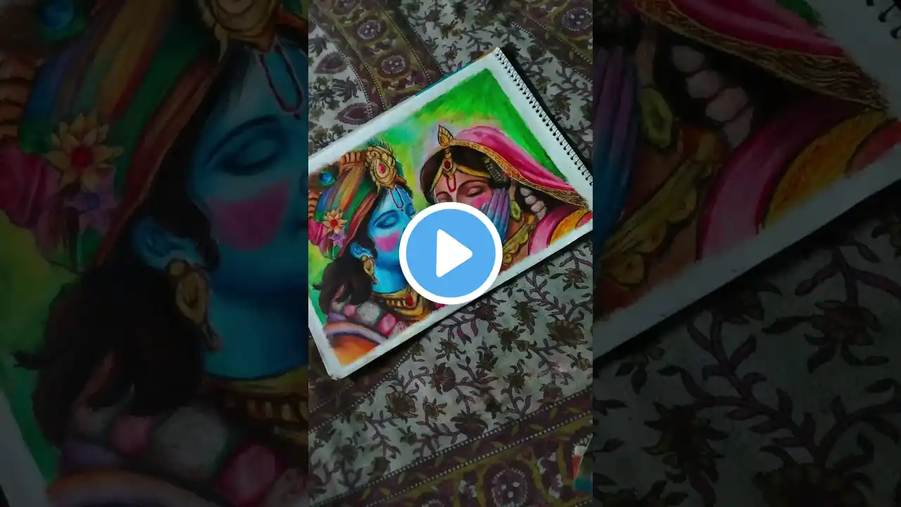 radha krishna playing holi drawing , Radhe Krishna drawing #youtubeshorts #shorts #viralshorts #art