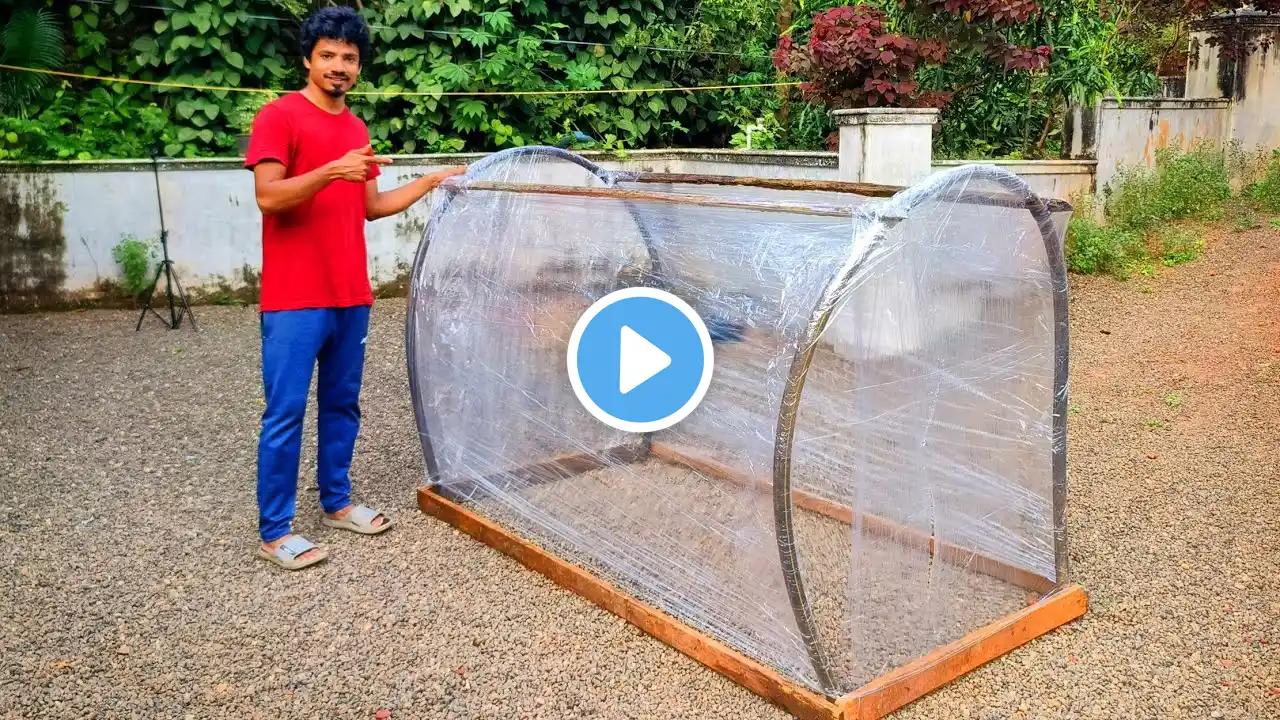 Amazing idea To Make Outdoor Chicken Cage Using Wrapping Sheet | Easy Way to Make Chicken Cage