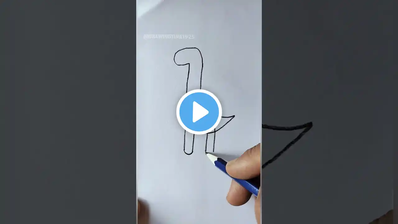 Easy Dinosaur drawing #dinosaurdrawing #dinosaur #easydrawing #drawingtime #kids