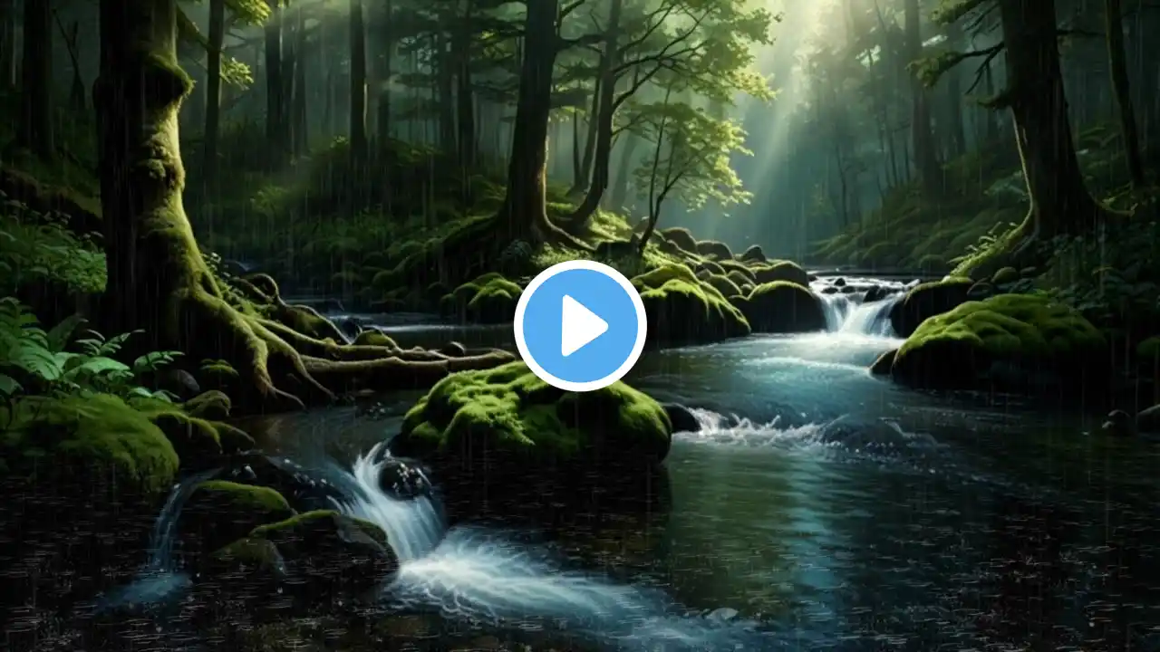 Cozy Rain & Mountain Stream, 10 Hours  Of Relaxing Nature Sounds