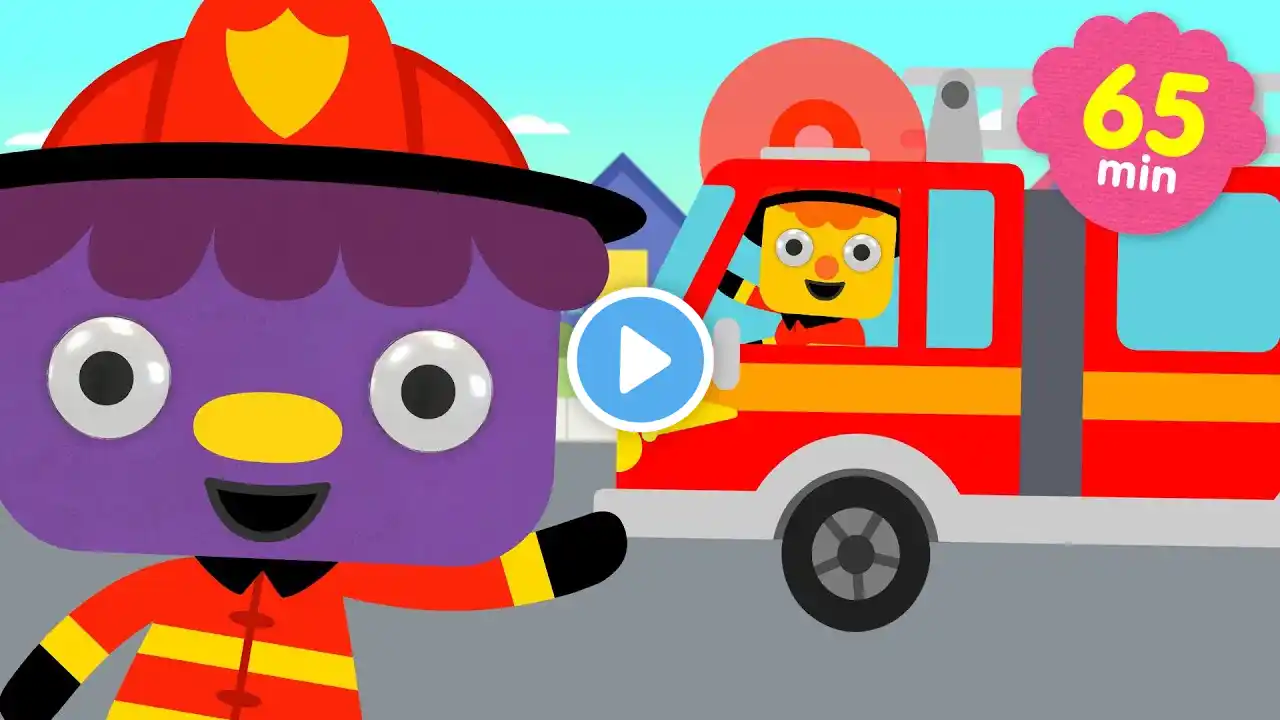 Here Comes The Fire Truck + More | Classic Kids Preschool Songs | Noodle & Pals