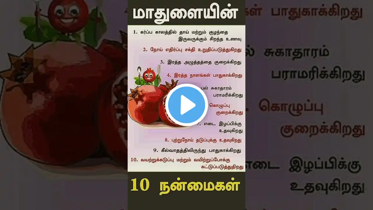 மாதுளை ஆரோக்கிய நன்மைகள்/ Pomegranate health benefits#shorts #ytshorts #trendingshorts #viralshort