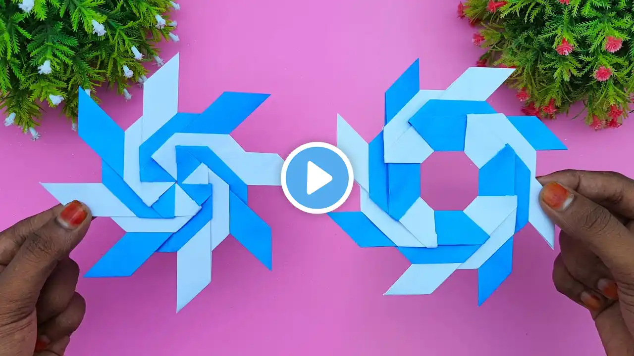 DIY Paper Antistress Toy Transformer | Moving Paper Toy Ninja Star | Handmade Paper Toy Ideas