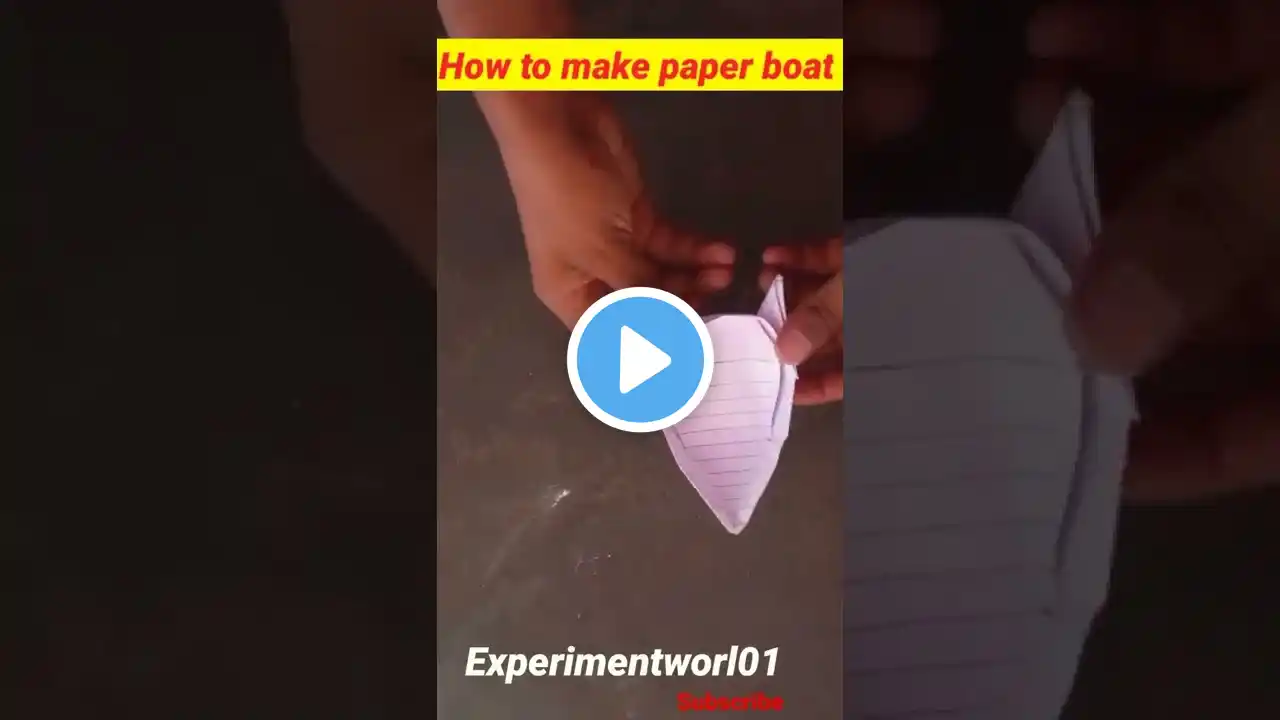 How to Make A Paper Boat | DIY Easy Paper Speed Boat | #shorts #paperboat #experiment #trending