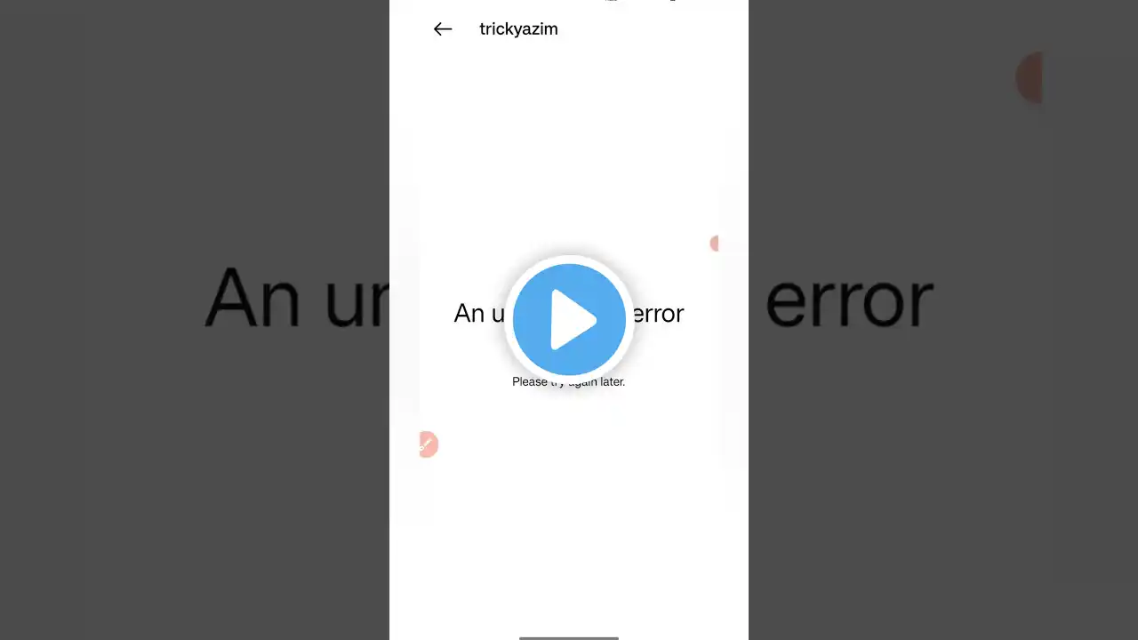 Unexpected Error Occurred Instagram | an Unexpected Error Occurred Instagram | #ytshorts #shorts