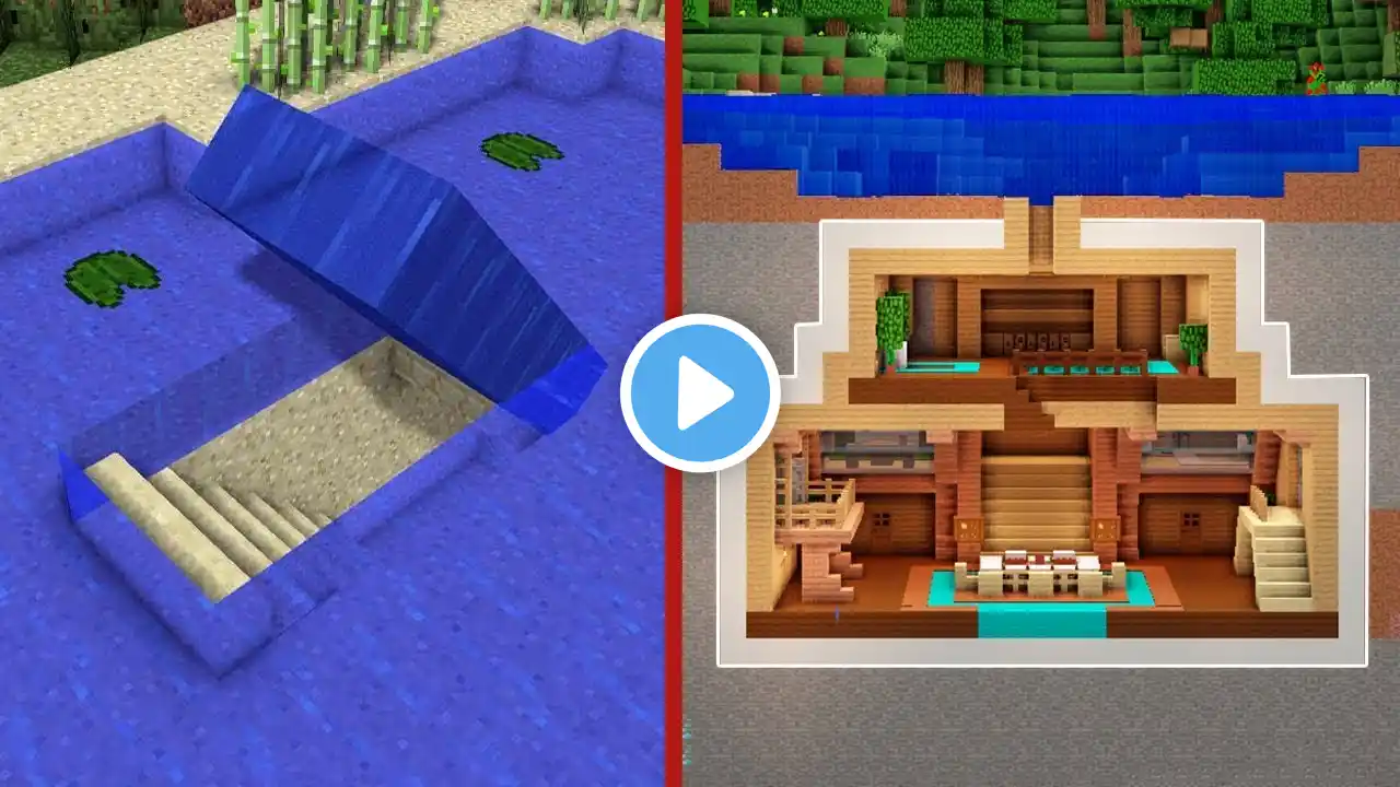 Minecraft: How to Build An Underwater Secret Base Tutorial #2 - (Hidden House)