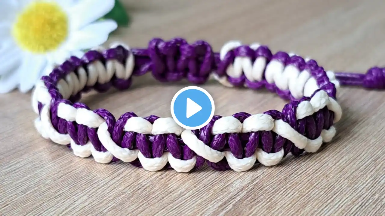 DIY Easy & Trendy Square Knot Macrame Bracelet | Step-by-Step Bracelet Making Tutorial