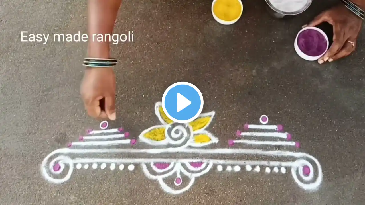 30 days 30 Easy daily border rangoli designs/side border muggulu/kolams#new@easymaderangolicreations