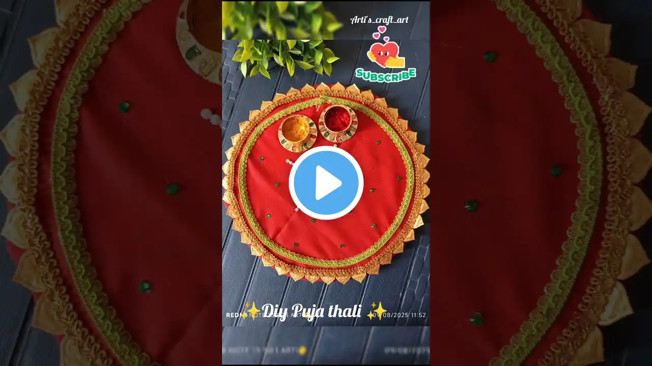 Diy Puja thali decoration ideas ✨|| Puja platter making with cardboard #pujathali #diythali #shorts