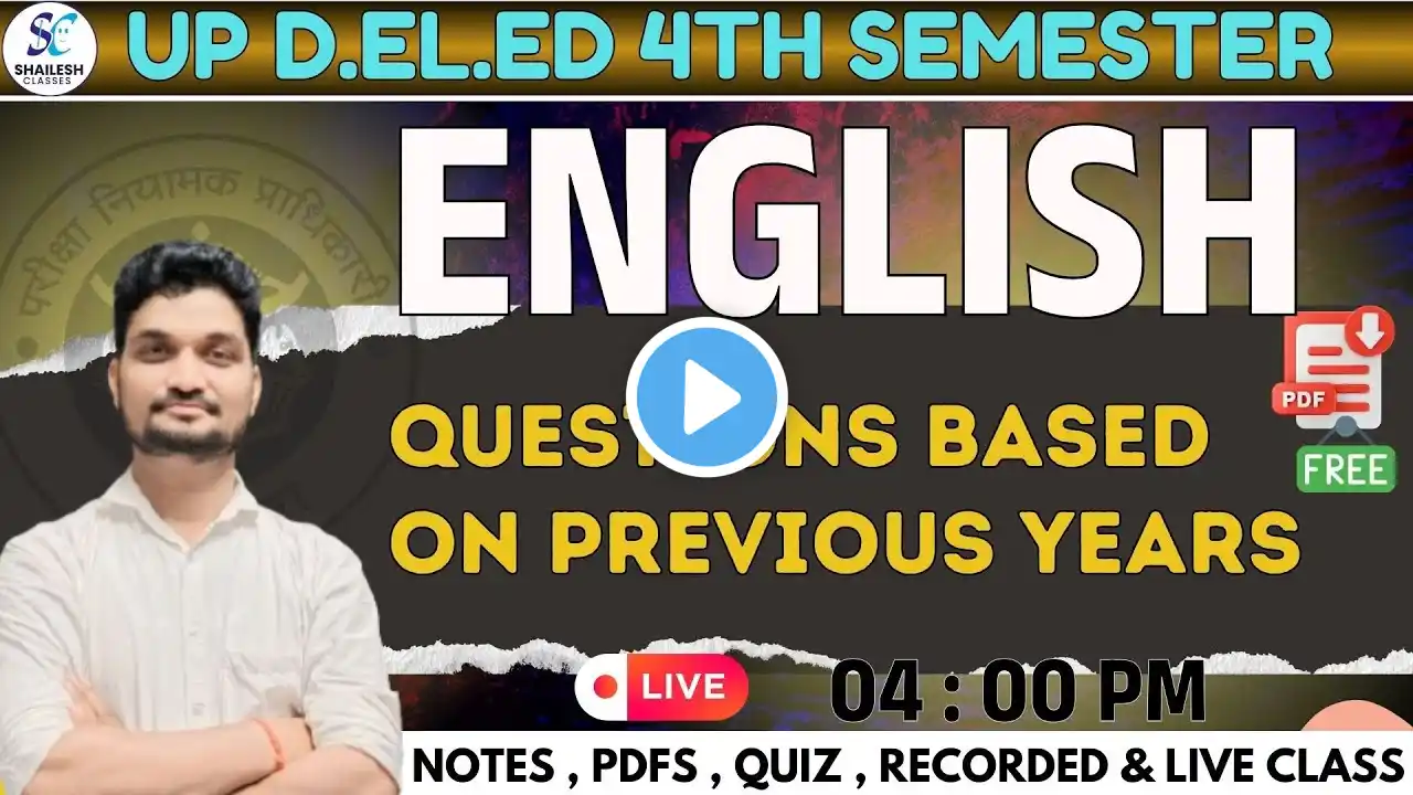 up deled 4th Semester English / up deled 4th Sem English revision class