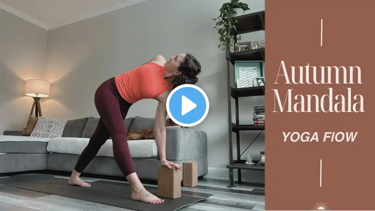 Autumn Mandala Vinyasa Yoga Flow for Harmony 🍂 Whole Body (42 Min Practice / Intermediate)