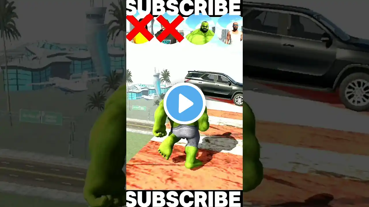 HULK VS CAR PUNCH TEST CHALLENGE🏆CHOOSE INDIAN BIKE DRIVING 3D#shorts#gta#challenge ‪@kaif444_yt2‬