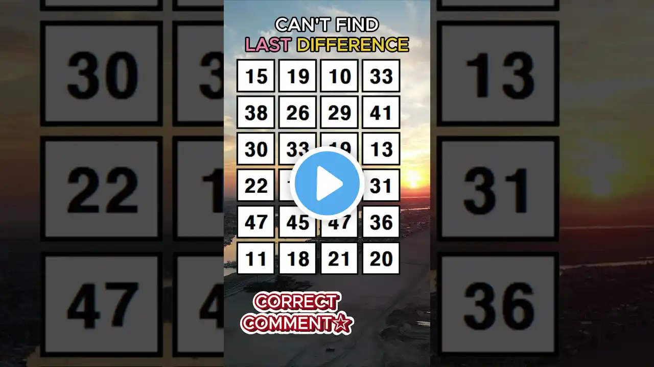 HOW OLD IS YOUR BRAIN? Find 3 pairs of identical numbers/Dementia Prevention Quizzes/Tests.No.531