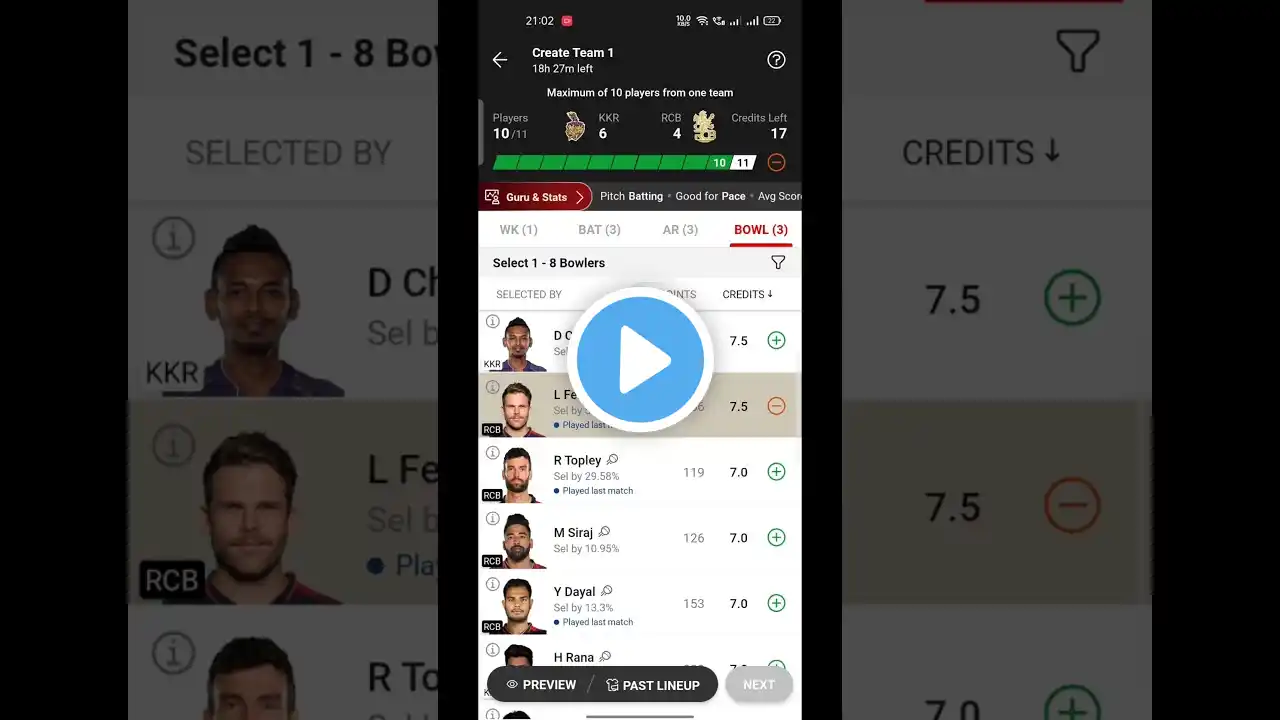 RCB vs KKR Dream11 team, RCB vs CSK Dream11, 36th T20 match prediction ipl2024