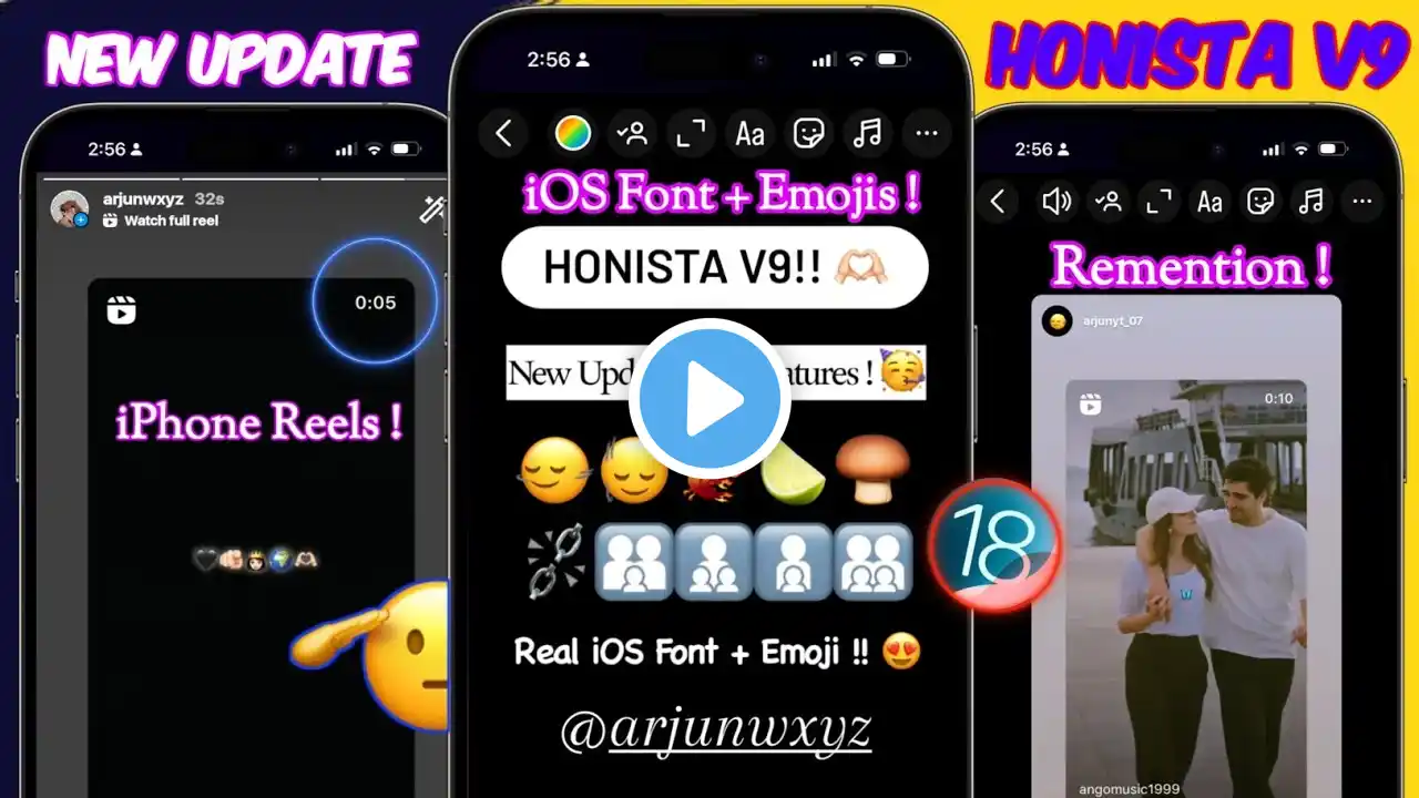 Honista V9 IOS Instagram Settings 🤩 | Share Reels Like iPhone & Remention Sound Fix | Layering Tool