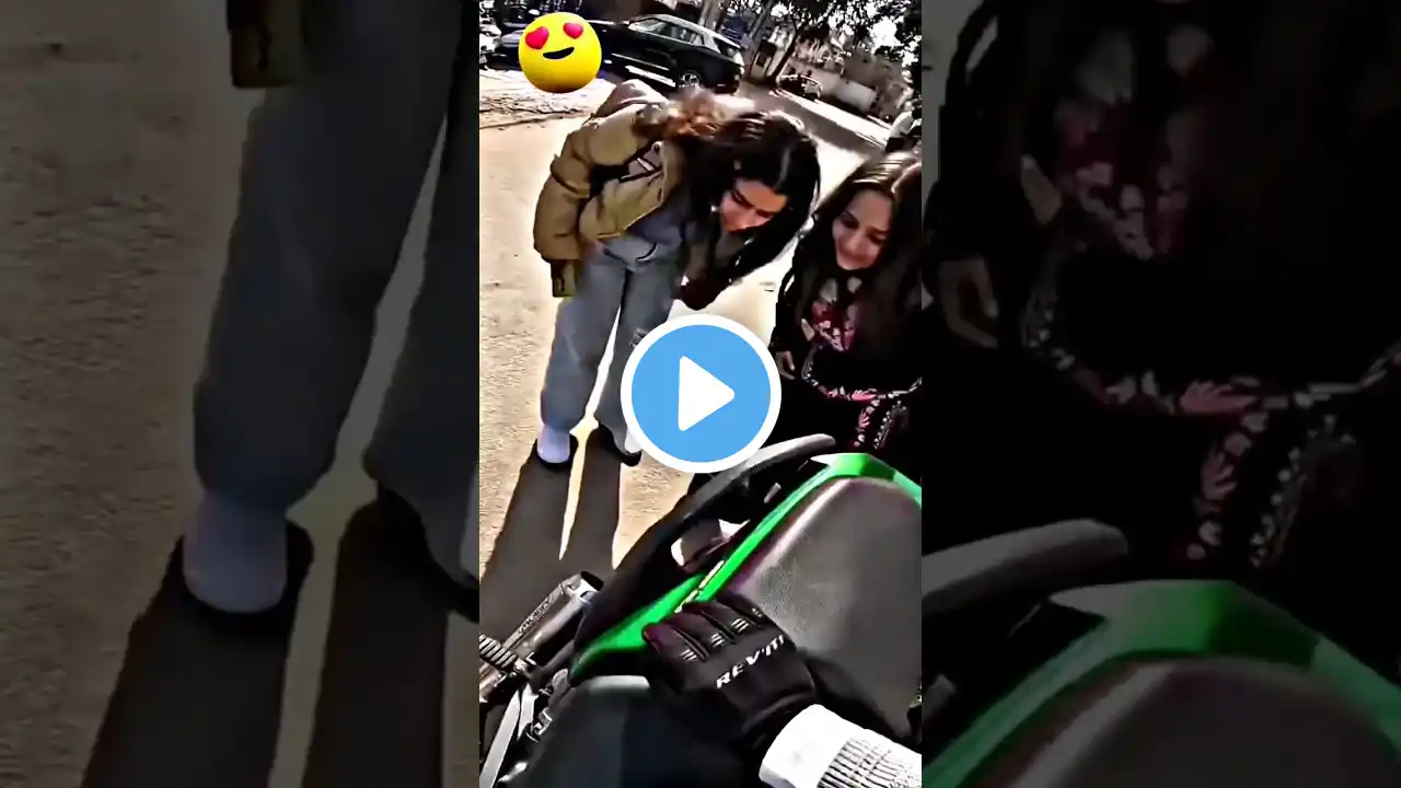 Girl reaction 😍 on super bike sound 😱 by aalyan Vlogs bike ride short #ninja1000 #ktm #zx10r  #rider