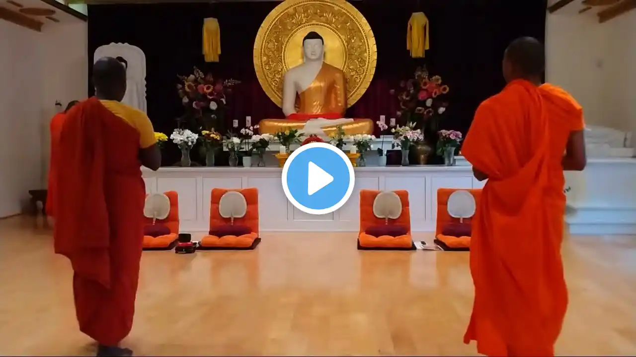 Evening Blessing Program Lankarama Buddhist Temple Bhante Devananda Los Angeles California