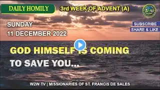 HOMILY | 11 DECEMBER 2022 | 3RD SUNDAY OF ADVENT A | by Fr  Diago Fernandes MSFS