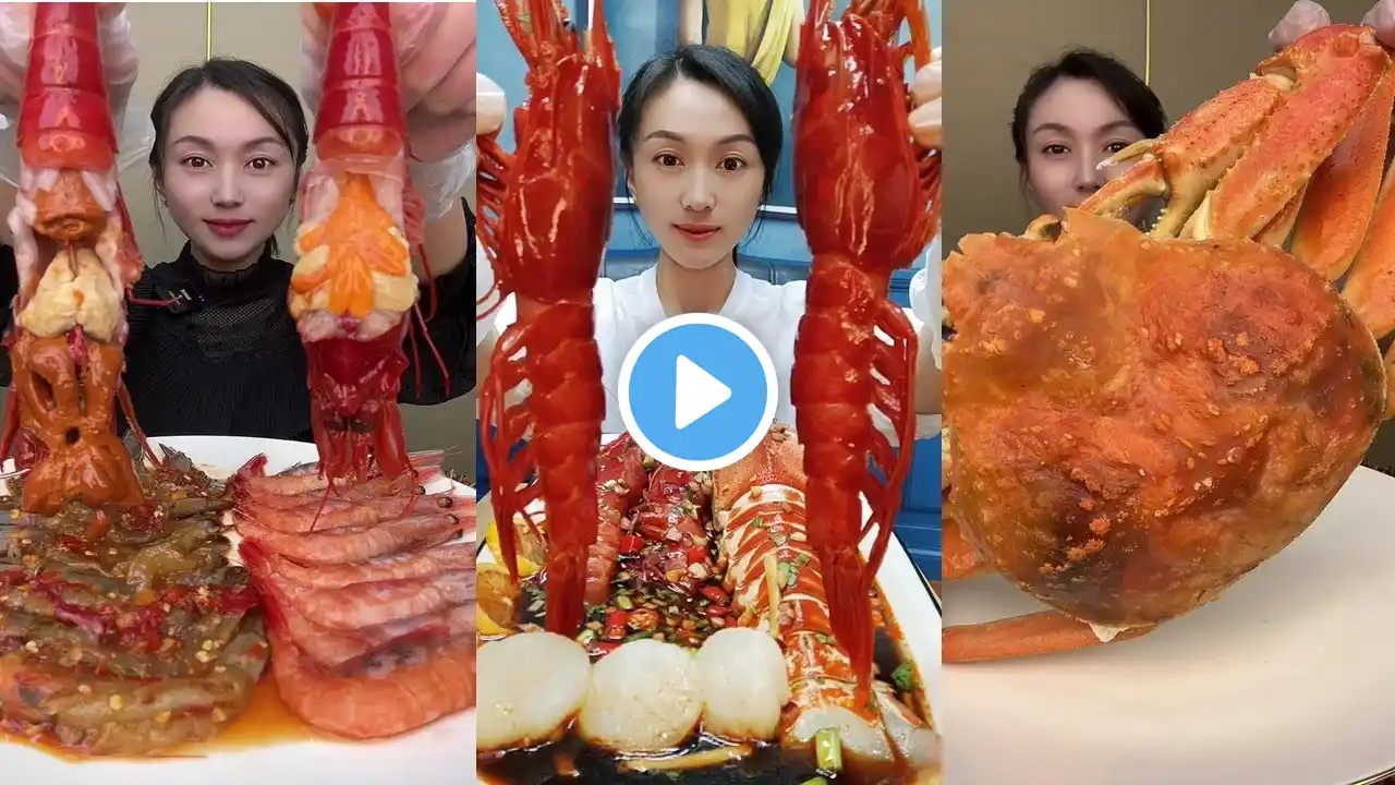 Giant Seafood Mukbang ASMR 🦀 | 거대한 해산물 먹방 ASMR 🦞 | 巨大なシーフード大食い ASMR 🍣 | 巨无霸海鲜吃播 ASMR 🦑