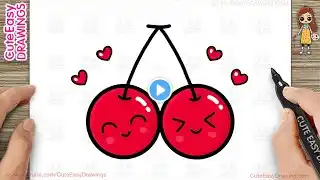 How to Draw a Cute Cherry Easy for Kids