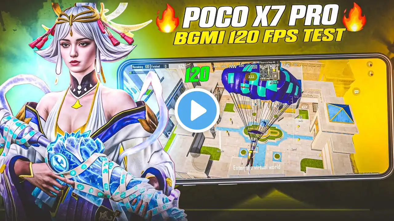 POCO X7 PRO π₯ BGMI/PUBG 120 FPS TEST IN NEW 3.7 UPDATE WITH FPS METER π₯