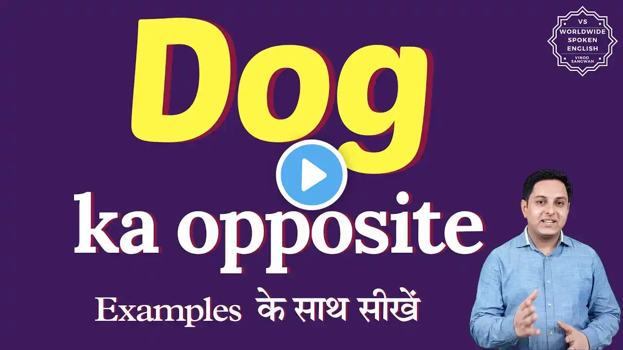 Dog ka opposite word kya hota hai | opposite of Dog in English and hindi | antonym of Dog